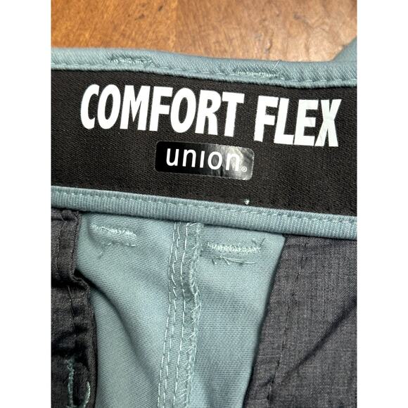 Union Men's Blue/Green Chino Twill Shorts Comfort Flex 32 NWT - Picture 7 of 9